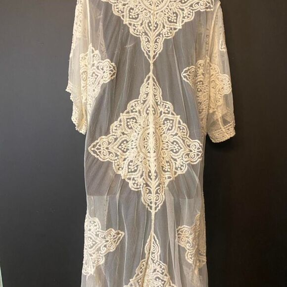 Time-and-tru Women's Cream and White Coat - Picture 2 of 5